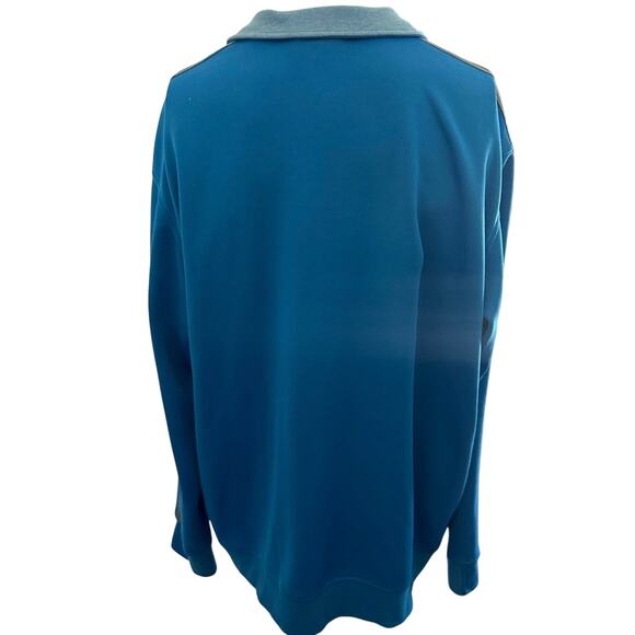 Adidas -Men’s Signature Blue w/Gray Stripes Full Zip Track Jacket- Size XXL - Picture 5 of 7